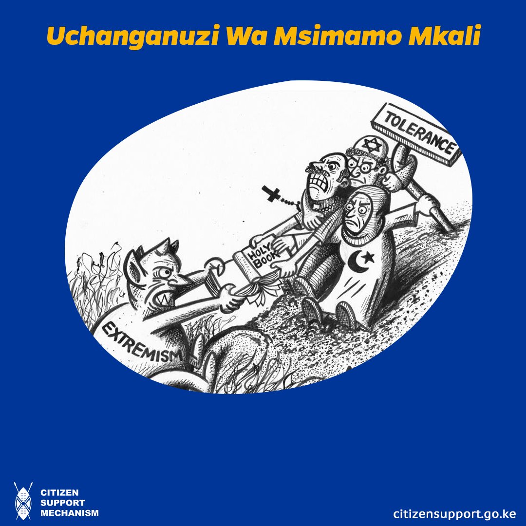 CSMechanism's tweet photo. Wazazi na jamii kwa ujumla wanapaswa kuhakikisha kwamba walimu wa kidini wanawafundisha vijana mafundisho sahihi ya kidini na kwamba wanazungumza na watoto wao mara kwa mara ili kuwaeleza na kuwaonyesha jinsi ya kufuata dini ipasavyo.
#Bevigilant #SecureKe #SayNoToRadicalization https://t.co/8r9h5Q14O8