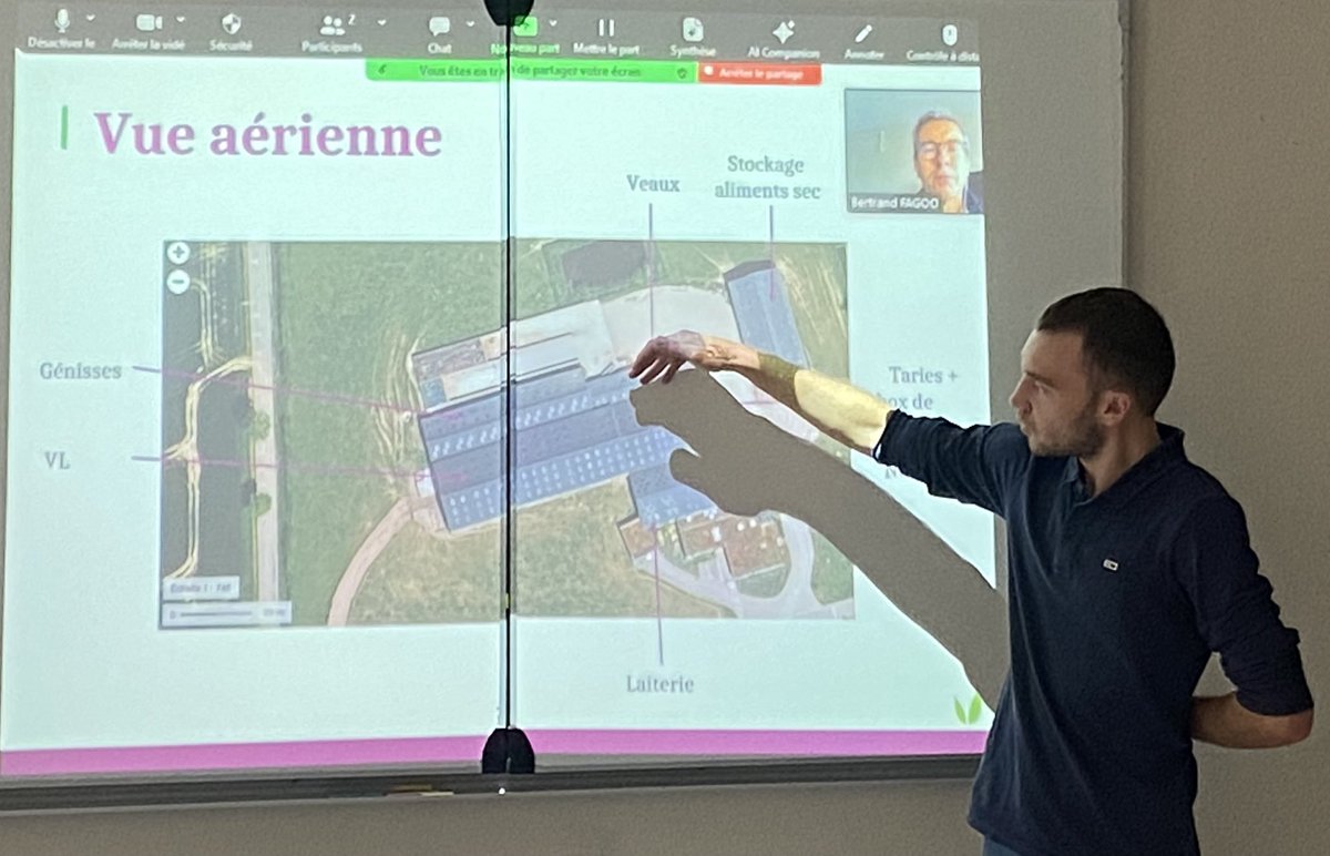 Cpeltiered's tweet photo. @campus_ventoux @RESO_THEM @lavacheheureuse Dans l’atelier « bâtiments d’élevage », intervention de Bertrand Fagoo #rmtbatice. Un ex. bâtiment tous animaux à Radinghem.
Quelles questions pédagogiques possibles ? / autour des 5 libertés, des relevés de températures … ; autres possibilités sur les litières… la ventilation https://t.co/sT5y5tcTsl