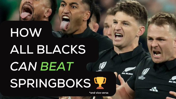How to Beat The #Springboks : #AllBlacks Winning Strategies | Rugby World Cup Final 2023 Analysis: https://t<a href="/tag/springboks"class="tags">#Springboks</a><a href="/tag/allblacks"class="tags">#AllBlacks</a>