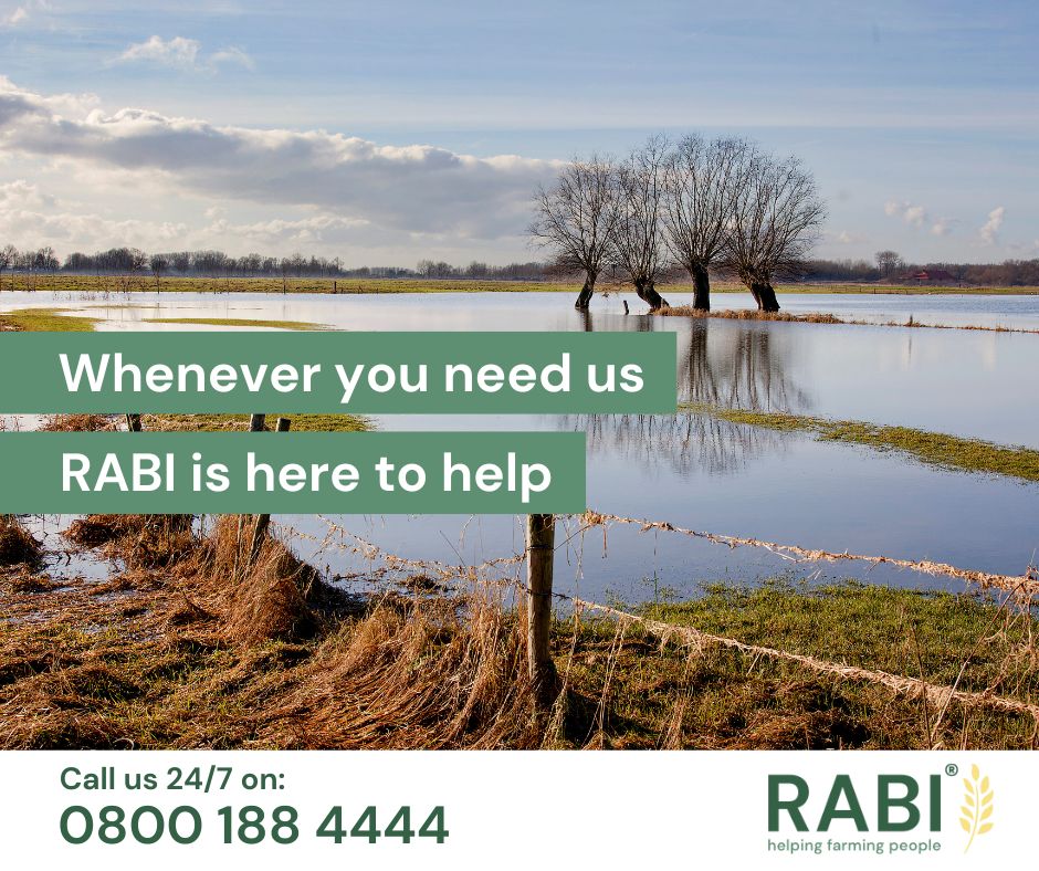 Abnormal weather can put a strain on more than just your land.

RABI is here for you any time of the day on our free helpline – 0800 188 4444.

If you or someone you know needs immediate mental health support, access our Click&amp;Chat service on any device: explore.kooth.com/rabi/
