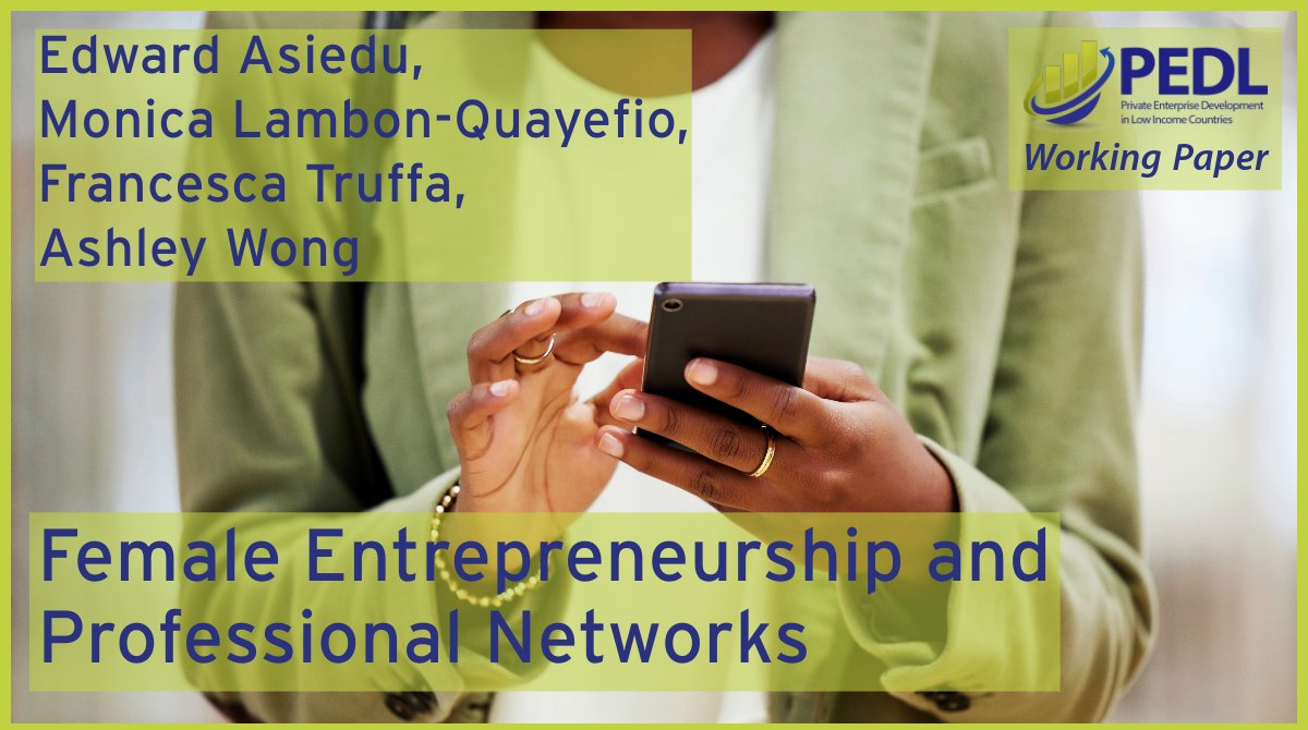 Access to #online #networking for #female entrepreneurs leads to greater innovation, better business practices and higher profits. #Asiedu, #LambonQuayefio, @FrancescaTruffa & @ashleyywong present the results of an #RCT in #Ghana: bit.ly/7926WP #EconTwitter @cepr_org