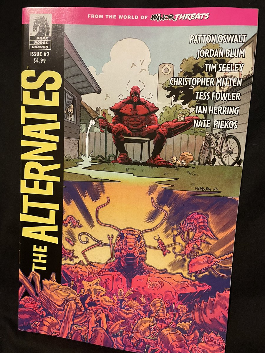 After losing one of their own, the Alternates are on the case in their own unique ways. The Alternates 2 @darkhorsecomics @pattonoswalt @blumjordan @hackintimseeley @chris_mitten @tessfowler #ianherring @blambot
 
t.ly/0ZNS0