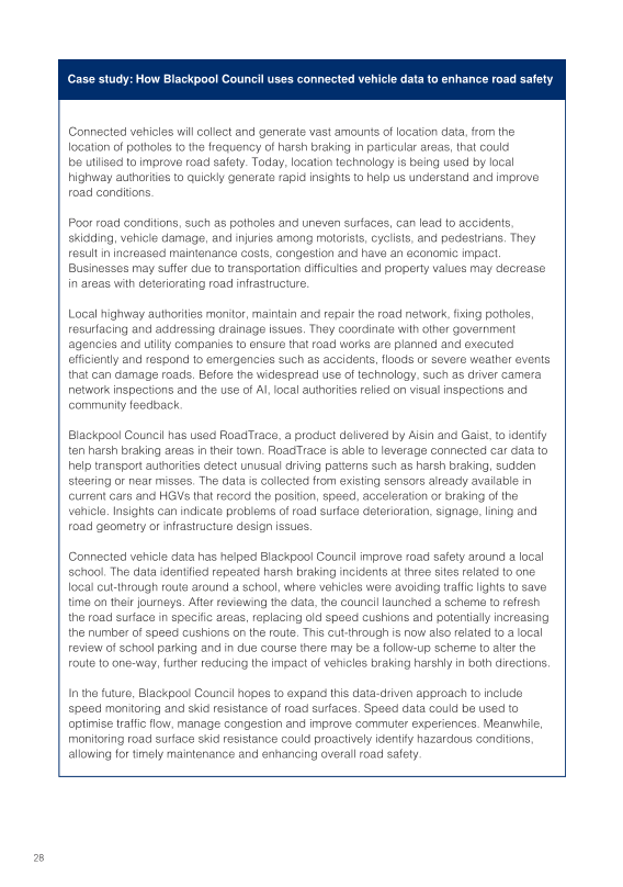 📄 The Geospatial Commission has published a new report on enabling connected and automated mobility

➡ P. 28 features a case study on our work with <a href="/BpoolCouncil/">Blackpool Council</a> , using our data in combination with connected vehicle insights 

⬇ Read More below ⬇

gov.uk/government/pub…