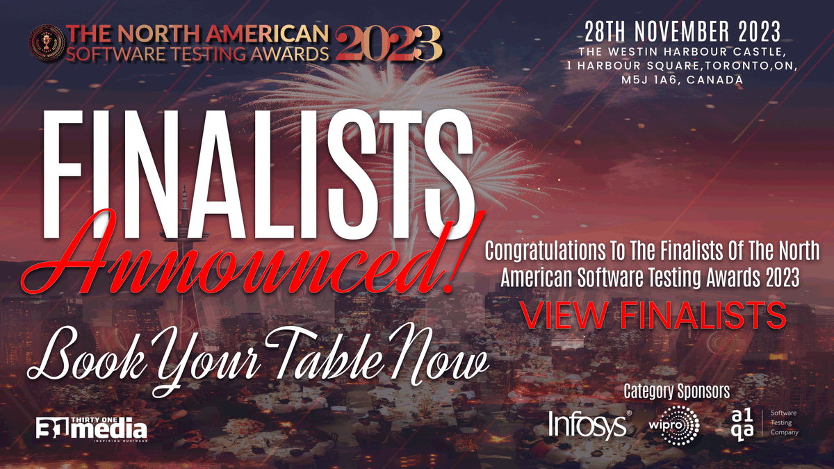 DevOpsAmerica's tweet photo. A big congratulations to the “North America Software Testing Awards” 2023 finalists!

We are delighted to present the distinguished finalists for the 2023 North America Software Testing Awards!
Book your table now:https://t.co/HzIrmH5Rpz

#SoftwareTesting #NorthAmerica https://t.co/2IfGzDtFFw