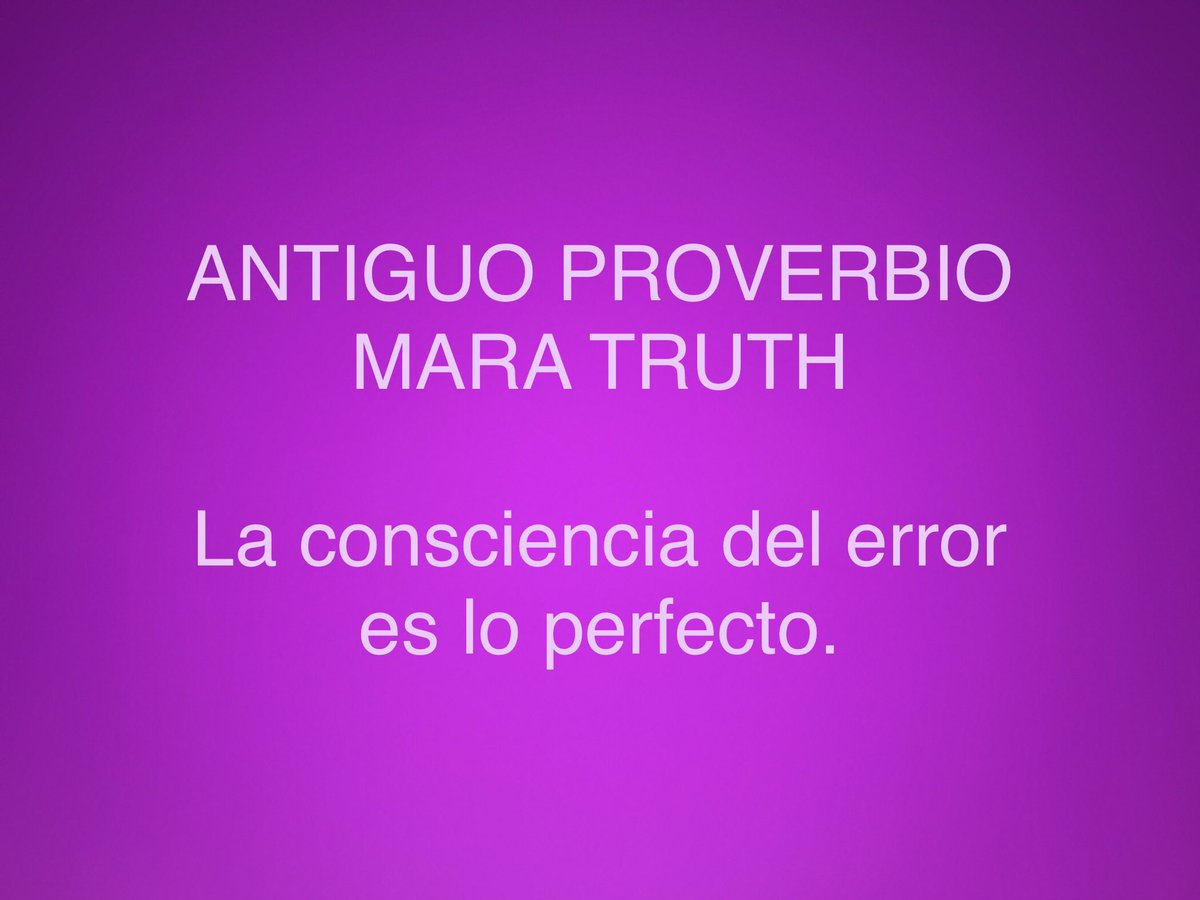 maratruth's tweet photo. #Proverbios #Dichos #SabiduríaPopular #Espiritualidad #CrecimientoPersonal #DesarrolloHumano #Autoconocimiento #Consciencia #Error #LoPerfecto #Buscadores #Buscadoras #Finders #Pasos #Camino #MaraTruth 🕸
ANTIGUO PROVERBIO
MARA TRUTH
La consciencia del error
es lo perfecto. https://t.co/l2QPAJiUqd