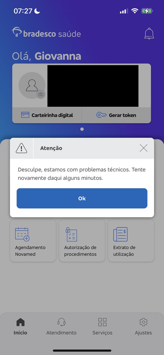 gicabrini's tweet photo. @bradescoseguros o aplicativo  está fora do ar para pedido de reembolso desde sexta-feira. Qual previsão para voltar a funcionar? 
@Bradesco https://t.co/Slr3o3FJYz