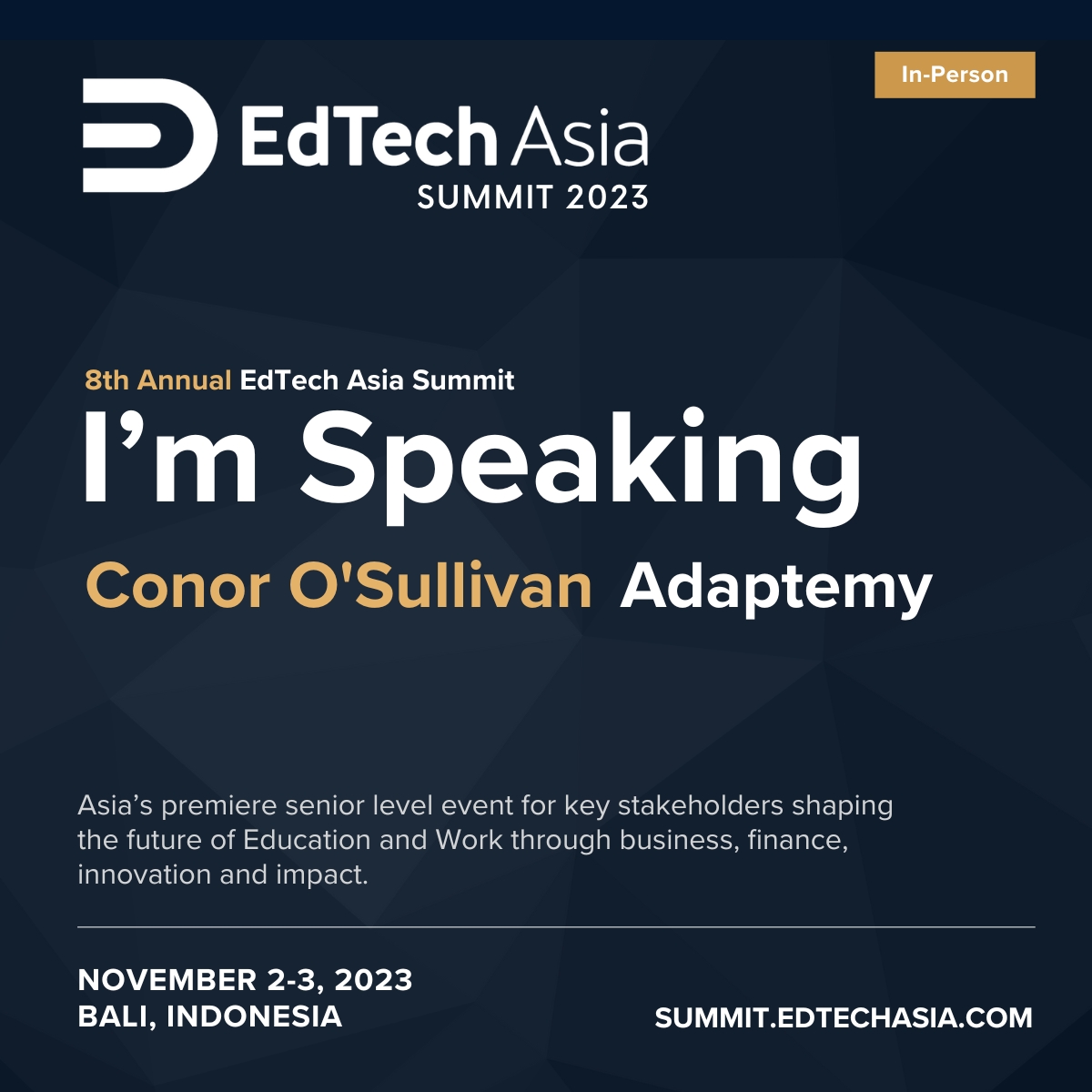 Showcasing edtech innovation in Asia next week: the #edtechasia summit in Bali. summit.edtechasia.com  #aieducation