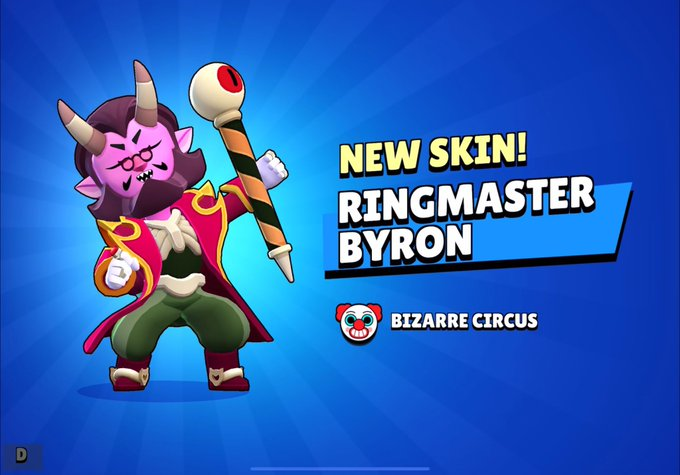 🎁 6 x RINGMASTER BYRON GIVEAWAY 🎁 To enter: ✅ Follow @Klais28 ✅ Follow me on instagram instragram.com/klais28 ❤️ Like + 🔄 Retweet 💬 Tag 1 friend ℹ️ Winners in a few days! #RingmasterByronGiveaway #Giveaway #brawlstars #BizarreCircus #BrawlTalk