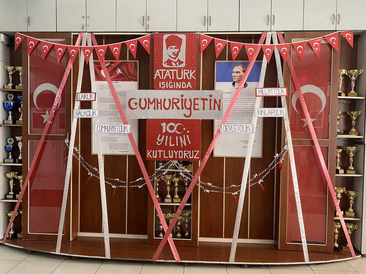 🇹🇷🇹🇷🇹🇷100. Yıl Panomuz🇹🇷🇹🇷🇹🇷(Teknoloji Tasarım Öğretmenimiz Yeşim ARTAN'a emeklerinden dolayı teşekkür ederiz)#100.yıl