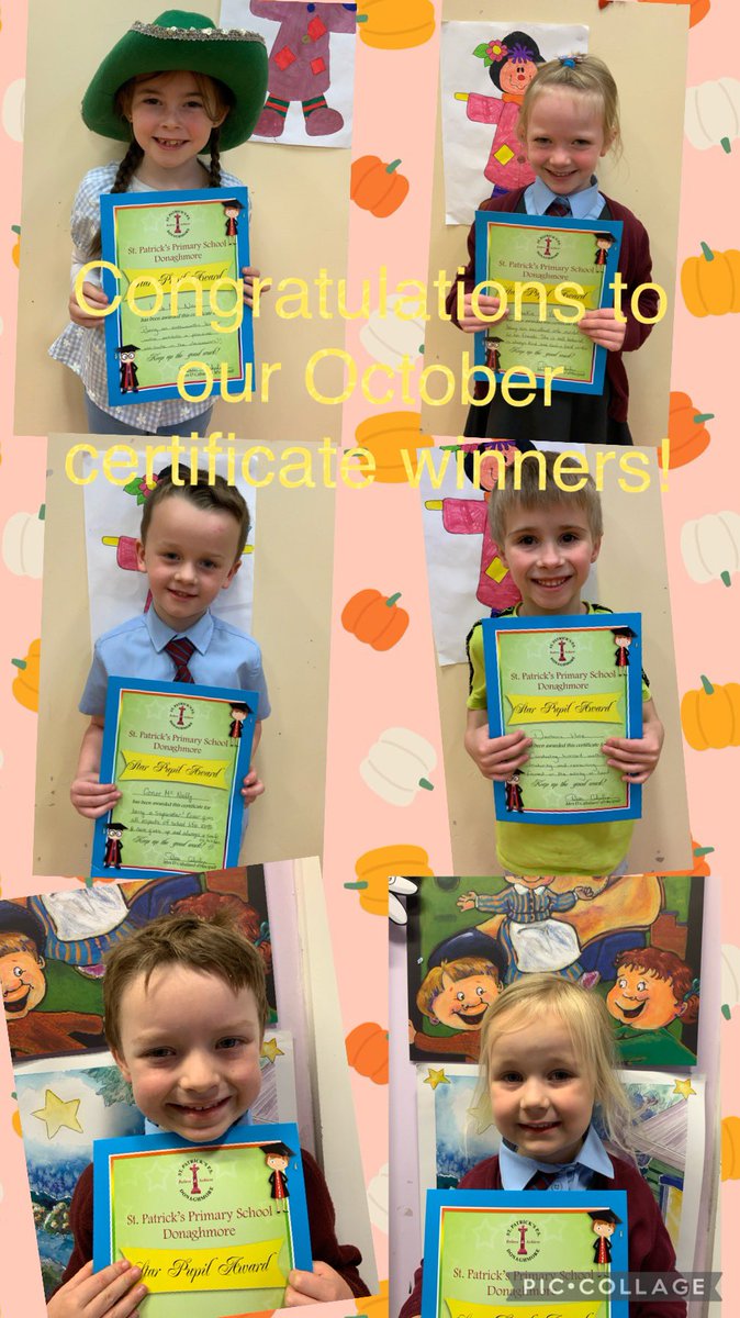 SDonaghmore's tweet photo. Our Year 3 class led the October assembly. Their focus was on the Harvest and giving thanks to God for all his gifts at this time of year. 🍂 🍎 🎃 

Our October Star Pupils were presented with their certificates. https://t.co/YPDTITlCyD