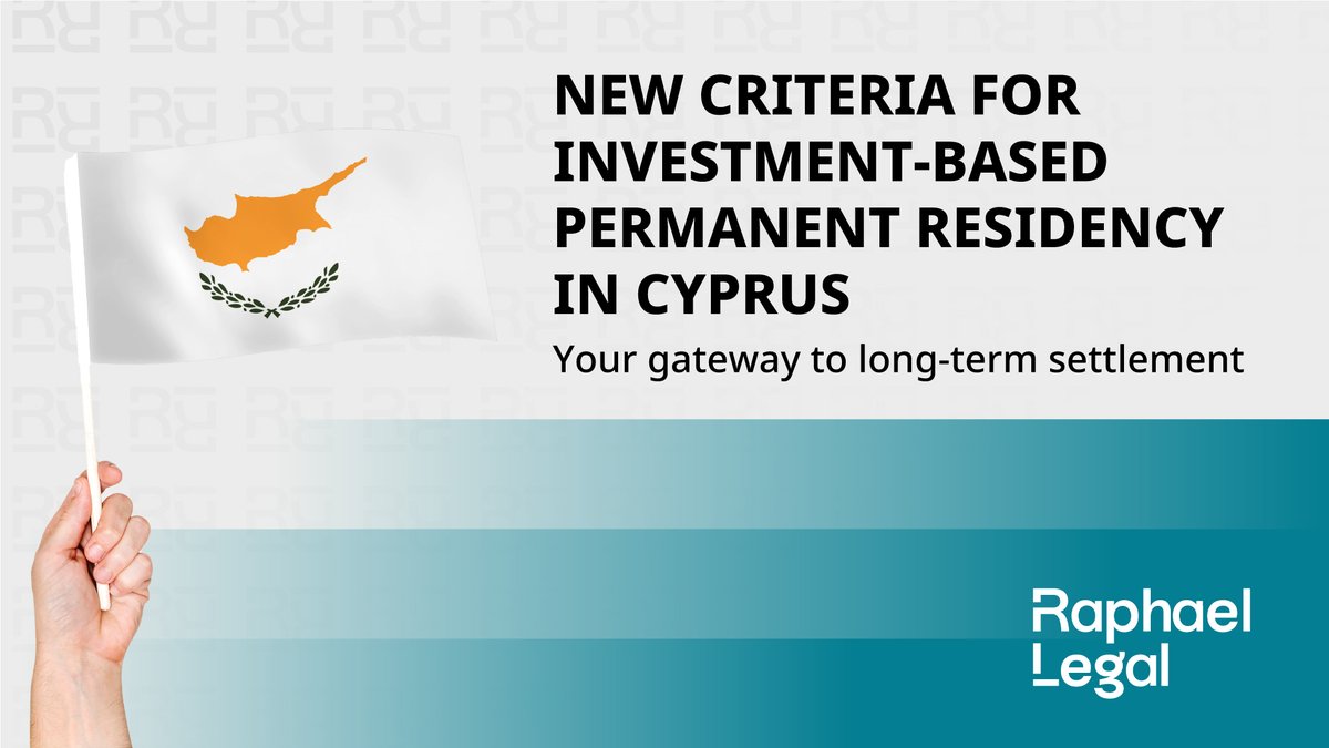 LegalRaphael's tweet photo. Discover the Established Cyprus Golden Visa Program for Non-EU Citizens. Explore requirements and benefits with #RaphaelLegal as your guide. #CyprusResidency #Cyprus #GoldenVisa #EmpoweringClients #BeyondLegalHorizons
Read more here: https://t.co/BRtwFJanZa https://t.co/U2d1LPdT0t