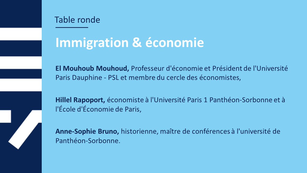 🔴 #RencontresCESE '#Immigration & #economie' avec -@MouhoudEm, Prof. d'éco. & Psdt @Paris_Dauphine & membre @Cercle_eco -H. Rapoport, économiste @SorbonneParis1 & @PSEinfo -A-S. Bruno, historienne, maître de conférences à @SorbonneParis1 👇 lecese.fr/actualites/les…