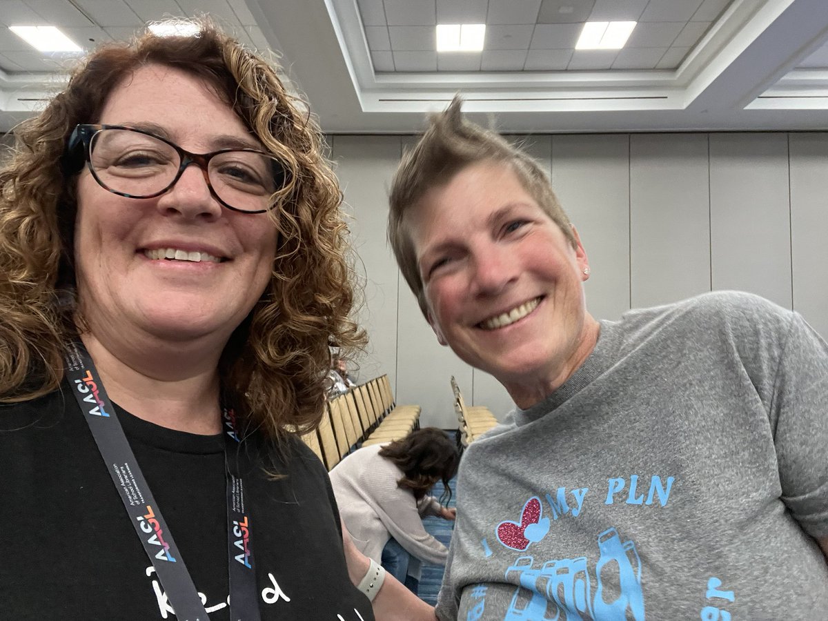 sofferbrarian's tweet photo. Thank you, @HermonAmy for arranging the Finding Your PLN panel at #AASL23 last week! I came away inspired and feeling empowered. #fangirl https://t.co/BUDSQJjZft