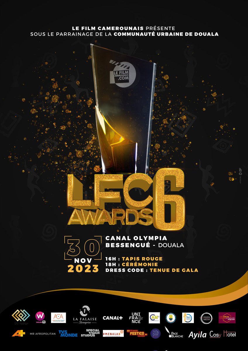 Course aux LFC AWARDS Acte 6 ✨
Plaisir immense de vous dévoiler l'affiche de la 6è Cérémonie concoctée par l'excellent <a href="/landrytoukam92/">Landry Toukam Films</a> 

MERCI INFINI aux Partenaires qui rendent l'aventure possible 🙇🏾‍♀️

Appel aux PME : vous pouvez encore nous rejoindre lefilmcamerounais@gmail.com