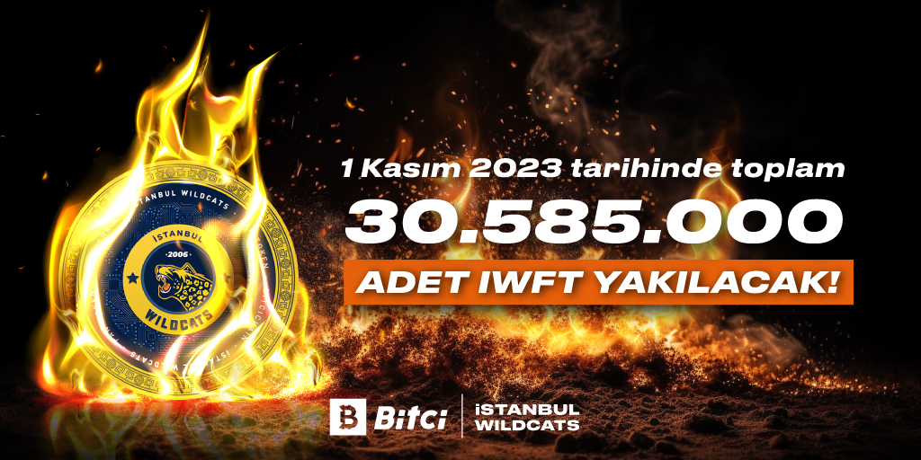 safebitcom's tweet photo. 🐈 İstanbul Wildcats başarı yakımları uzun bir aradan sonra kaldığı yerden devam ediyor!
🔥 1 Kasım 2023 tarihinde toplam arzdan 30.585.000 adet $IWFT yakılacak. 🔥
#Bitci #İstanbulWildcats #FanToken #IWFT https://t.co/96stHshhl8