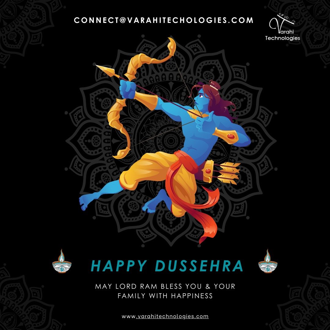 TechVarahi's tweet image. Dussehra, in simple terms, signifies the victory of good over evil. 😍
Wish you all Happy Dusshera 😅