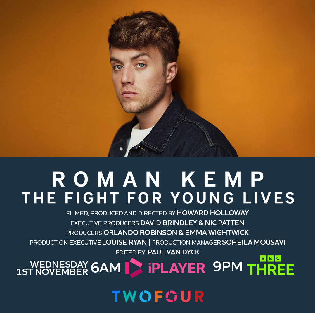 twofourtweets's tweet photo. ROMAN KEMP: THE FIGHT FOR YOUNG LIVES
Coming Wednesday 1st November ❤️
We're proud to have worked with @romankemp, BBC @bbcthree @bbciplayer and our talented production team on this brand new documentary.
We hope you tune in. https://t.co/5p369gtgVP