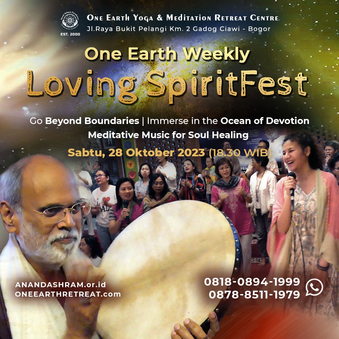 AnandAshram's tweet photo. #Undangan #OneEarthWeekly #LovingSpiritFest
☎️ 0818-0894-1999
#SpiritFest #SpiritualFestival #Festival #Bhakti #Bhajan #Kirtan #Divine #Devotion #SoulHealing #OceanOfDevotion #OneEarthRetreat #AnandAshram #MeditativeMusic #Meditative #MusikSpiritual #Spiritual #BeyondBoundaries https://t.co/9mrwiIx2Ev