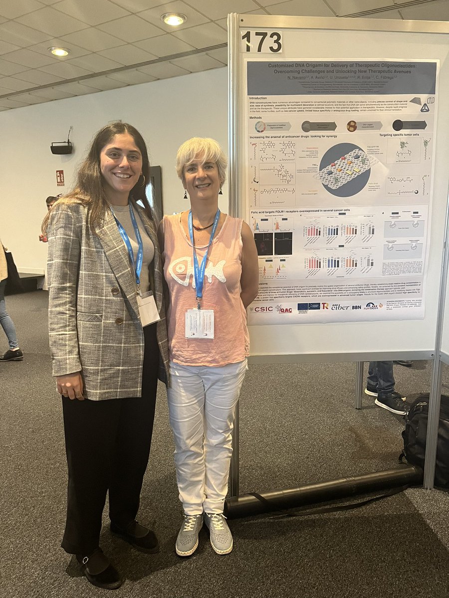 Natalia Navarro (@nat_610) on Twitter photo Yesterday I got to present our work on DNA nanostructures for delivery of therapeutic oligos at #OTS23
Thanks to <a href="/OTSociety/">Oligonucleotide Therapeutics Society</a> for the incredible opportunity!! Yesterday I got to present our work on DNA nanostructures for delivery of therapeutic oligos at #OTS23
Thanks to <a href="/OTSociety/">Oligonucleotide Therapeutics Society</a> for the incredible opportunity!!