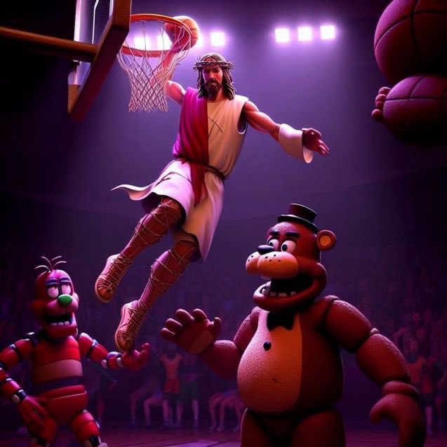 Memakker's tweet photo. Jesucristo hace mate a Freddy https://t.co/Lz3AbZzQVZ