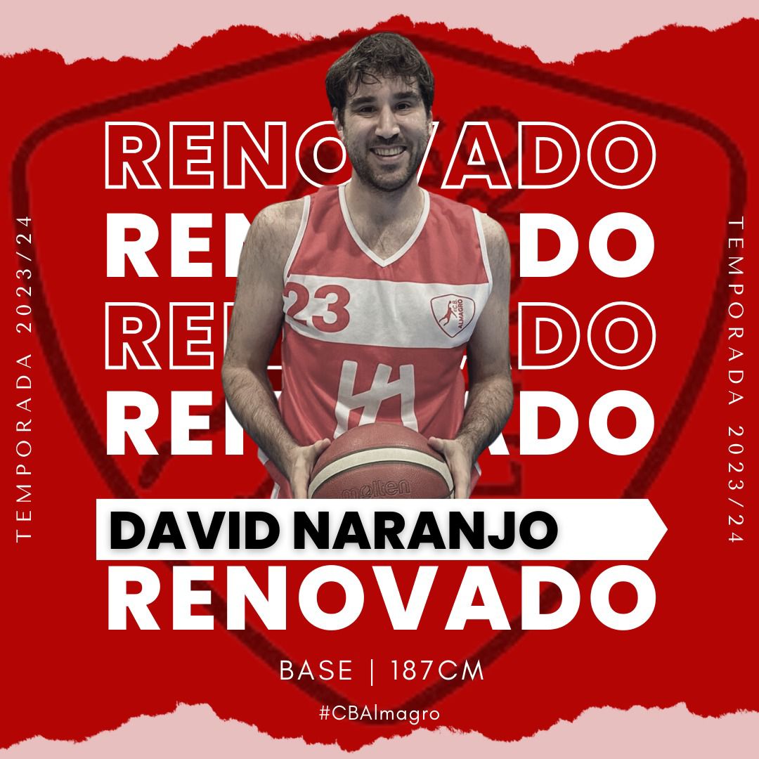 CB_Almagro's tweet photo. 🚨🚨🚨 OFICIAL (RENOVACIÓN)

David Naranjo @DavidNaranjo_4 vuelve a vestir nuestra camiseta una temporada más 💪 https://t.co/09yb9y2GAG