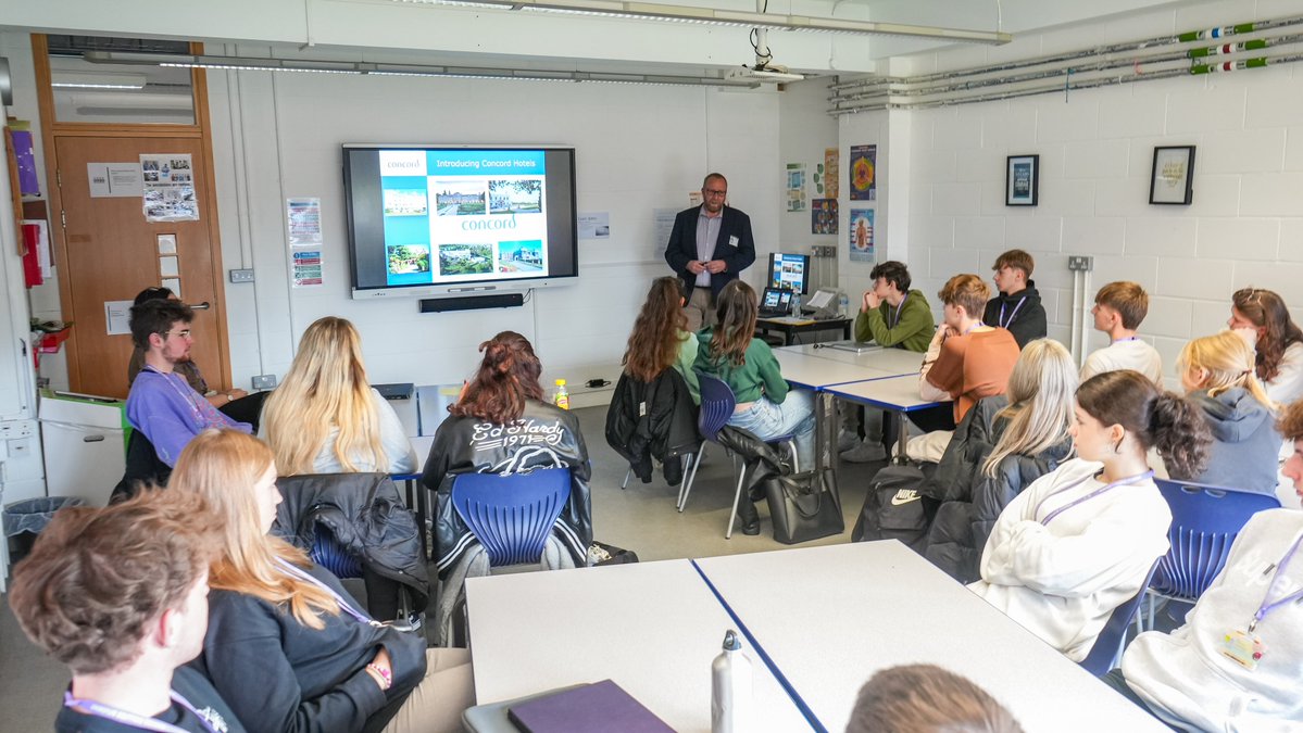 BexhillCollege's tweet photo. Glen Harrison, Talent Development Manager for Concord Hotels, visited the College last week to speak to Level 3 Hospitality students about the management training programme on offer after the completion of their studies.

#BexhillCollege @Concordtraining https://t.co/BmdhmNpUS7