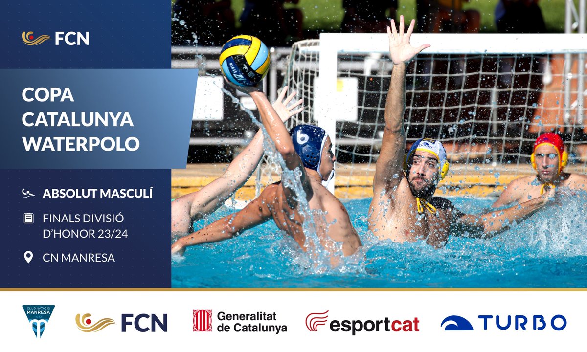 𝐂𝐎𝐏𝐀 𝐂𝐀𝐓𝐀𝐋𝐔𝐍𝐘𝐀 𝐖𝐀𝐓𝐄𝐑𝐏𝐎𝐋𝐎 🏆
ᴍᴀsᴄᴜʟɪɴᴀ ᴅɪᴠɪsɪó ᴅ’ʜᴏɴᴏʀ 🤽‍♂️

Tercer i quart lloc ⏰ 18:30 
<a href="/CNsantandreu/">CN Sant Andreu</a> 🆚 <a href="/CNBARCELONA/">CNBARCELONA</a>

Final ⏰ 20:00
<a href="/CNAB_oficial/">Club Natació Atlètic-Barceloneta</a> 🆚 <a href="/CN_Sabadell/">CN Sabadell</a>

📍 Club Natació Manresa

#nataciocat #CopaCatalunyaWP