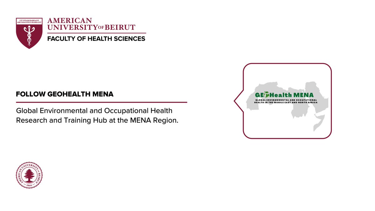 🌎🤝FHS, Yale, and Iowa University have joined forces to create GEOHealth-MENA, a hub to strengthen #environmental and #occupational health research capacity in the #MENA region, which faces many challenges in this area. Stay informed about them 👉 @Geohealth_mena