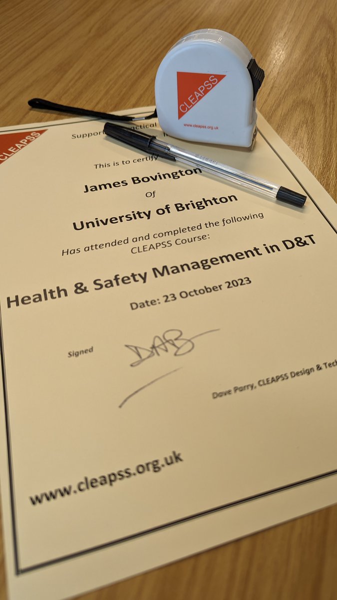 James Bovington (@jamesb_tech) on Twitter photo I was up in Chesham at <a href="/CLEAPSS/">CLEAPSS ๐</a> 's shiny new HQ yesterday for a brilliant course run by the really knowledgeable and helpful Dave Parry
I would really recommend any Technicians or Teachers in Primary/Secondary/FE education to sign up for the courses CLEAPSS offer! I was up in Chesham at <a href="/CLEAPSS/">CLEAPSS ๐</a> 's shiny new HQ yesterday for a brilliant course run by the really knowledgeable and helpful Dave Parry
I would really recommend any Technicians or Teachers in Primary/Secondary/FE education to sign up for the courses CLEAPSS offer!