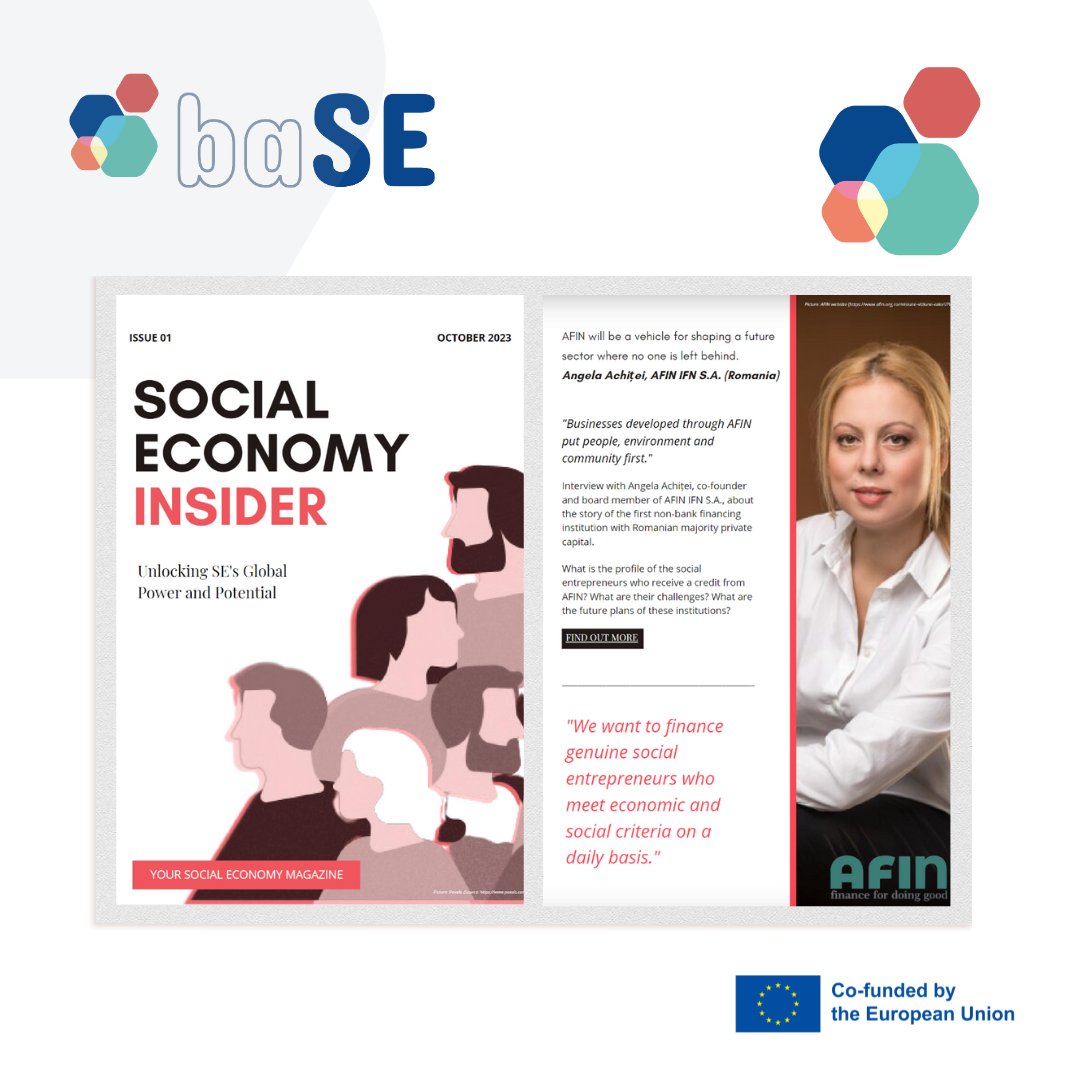 AdvRomania's tweet image. 🆕First edition of the 'Social Economy Insider' magazine is here!🥳

We're happy to contribute to this inaugural edition with an interview with our president, Angela Achitei 🤩

Check it out here: 👉 socialeconomyskills.eu/base-magazine/

#baSEproject  #baSEprojectEU #Blueprint4SE