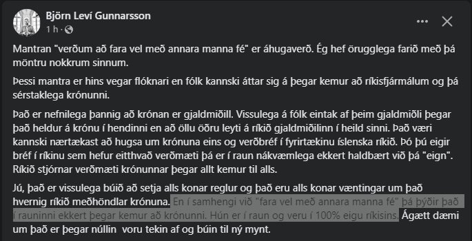 steinardimon's tweet photo. Það þarf ekkert að fara vel með skattfé, því ríkið á allan pening í landinu. Held að Pútín og Xi Jinping séu sammála. https://t.co/TNw5Ek5P2s