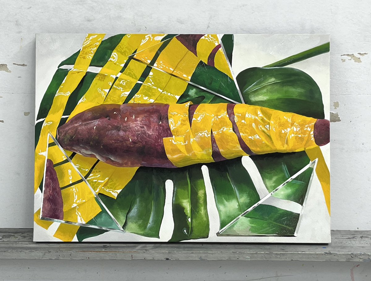 講師のセンザキです。 本日の授業内にて色彩構成のデモストをしました