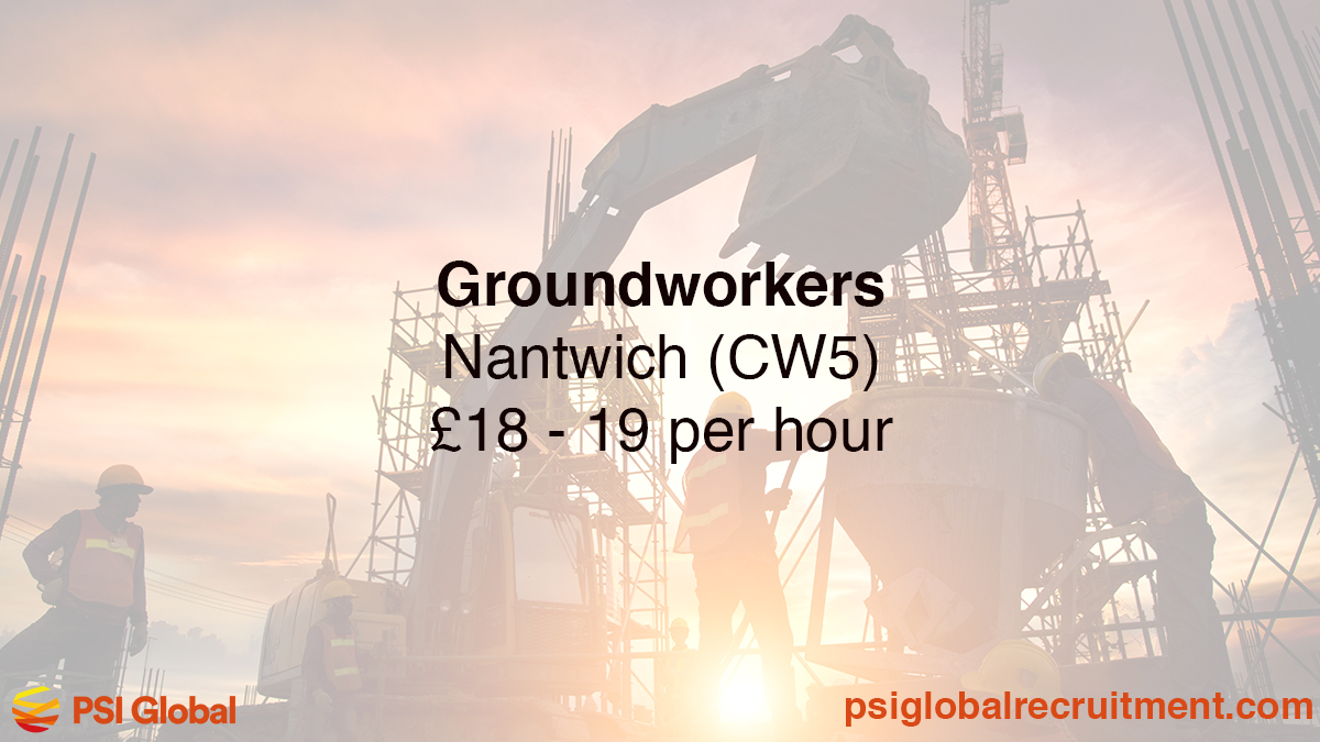 Job Alert: Our Major Projects team are recruiting 2 Groundworkers for work in Nantwich starting ASAP. Call us on 01512943007 to discuss further, or visit our website to apply now 👉 ow.ly/XJEh50Q04Vx @JCPinCheshire #CheshireJobs #NantwichJobs #ConstructionJobs