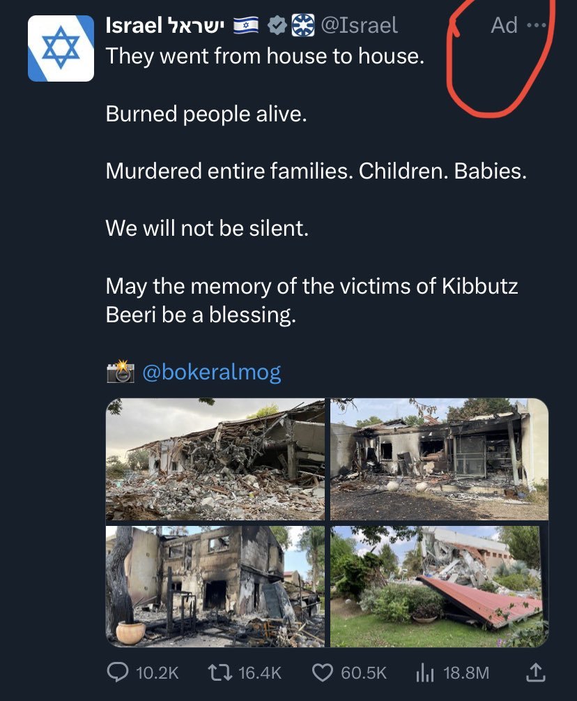 AhmadNasserJr's tweet photo. Reports indicate that Israel has spent over $7 million on advertisements in recent days. They are engaged in a propaganda war, using fake news and out-of-context information to gain sympathy, all while justifying their bombing against Palestinians
#Gazabombing #GazaGenocide https://t.co/uMFfd4eI65