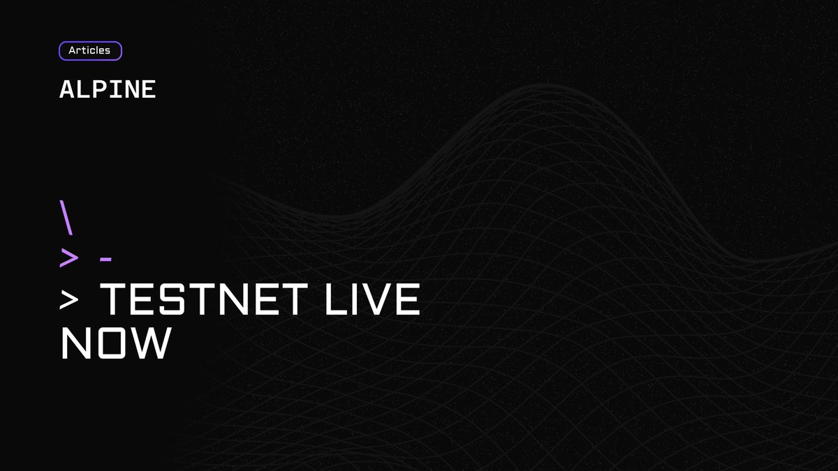 Alpinecoin's tweet photo. ALPINE TESTNET IS LIVE
Add the costum RPC bellow to your Metamask or other Wallet
โช๏ธRPC : https://t.co/n6guvfrw85
โช๏ธChainID : 834
โช๏ธSymbol : ALP
โช๏ธExplorer: https://t.co/EdU4pMTKvA
Go to faucet and try $ALP testnet
Faucet: https://t.co/sxGZsaUxj2 https://t.co/V37xVns8NI