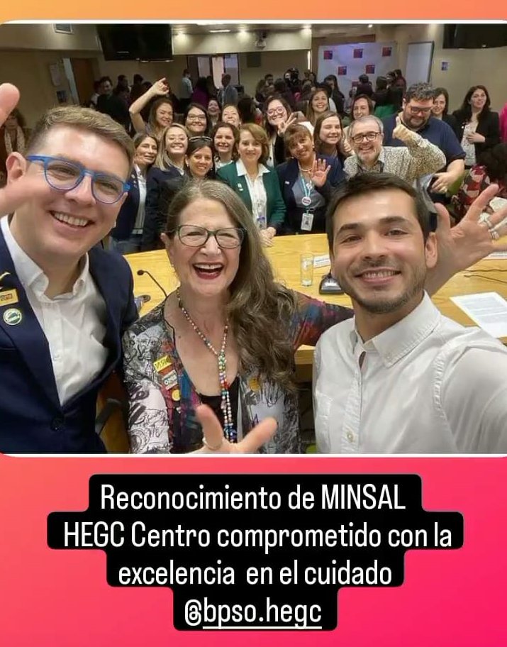 Que día mas lindoooo!!!! nuestro HEGC, reconocido como centro comprometido con la excelencia en los cuidados.

#BPSO
<a href="/DorisGrinspun/">Dr. Doris Grinspun 🇨🇦 RN, PhD, FAAN, O.ONT</a>
<a href="/RNAO/">RNAO</a>
<a href="/FelipeCortesCL/">Felipe Cortés Leddy</a> 
<a href="/HospitalEGC/">HEGC</a>