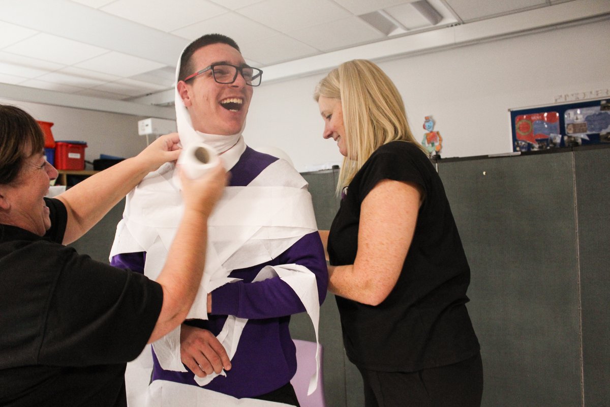 percyhedley's tweet photo. Percy Hedley School celebrated MOVE to Spook last week with Halloween-themed games and activities 🎃👻

#Halloween #MOVE #MOVEprogramme #TrickorTreat @MOVEprogramme https://t.co/FalqcwwBRA