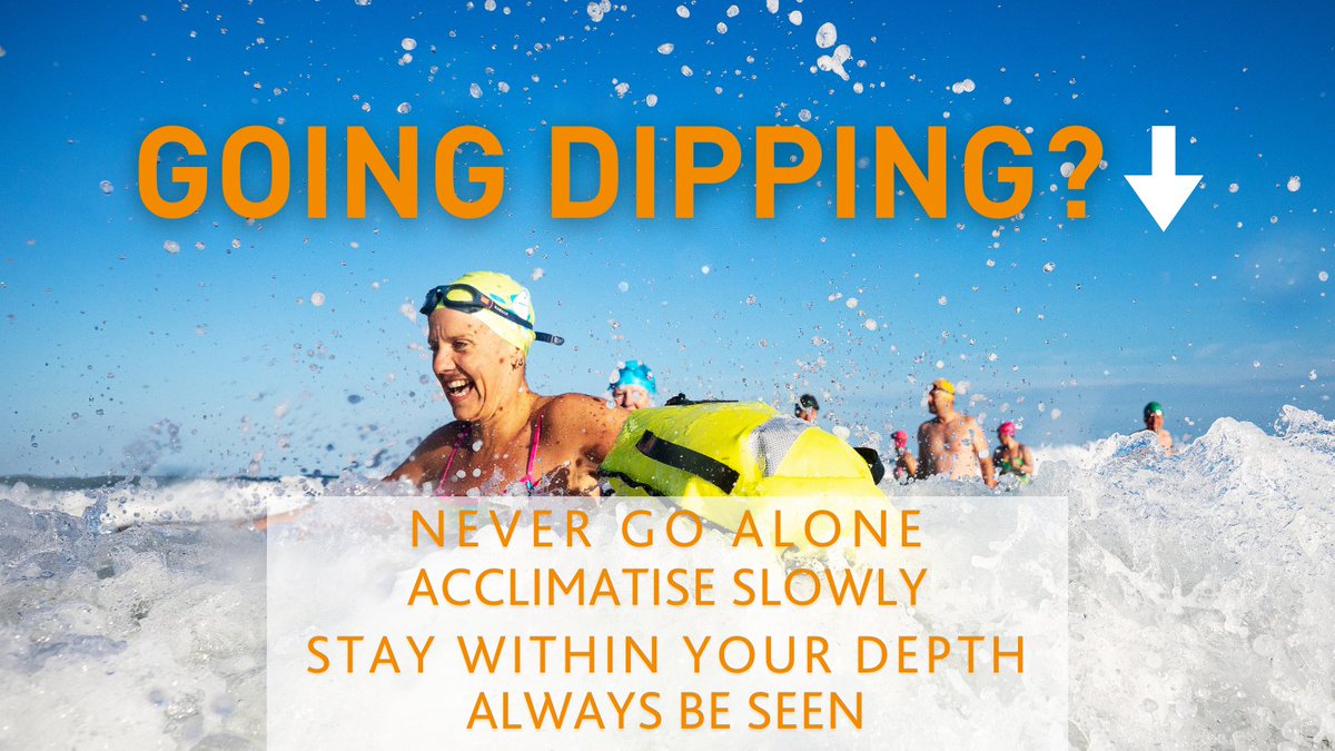 Preparing for a #ColdWaterDip? Save & share our top tips. 👇 Never go alone. Acclimatise slowly. Stay within your depth. Always be seen. If you get into trouble in the water call 999 / 112 & ask for the coastguard. #RNLI #ColdWaterSwimming #OutdoorSwimming #FloatToLive