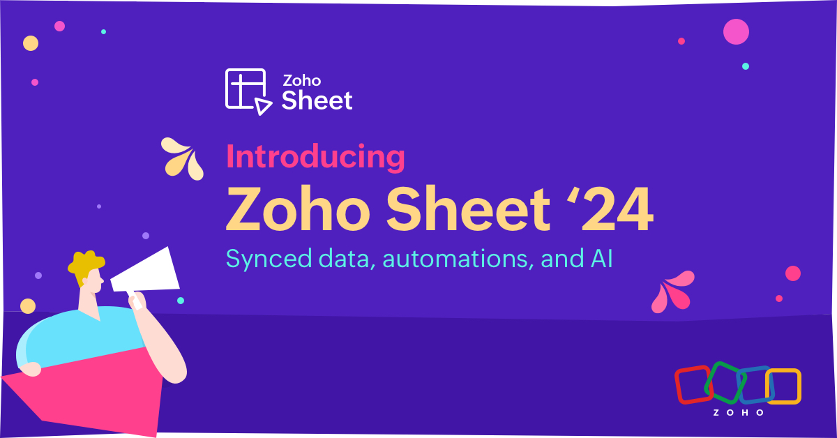 ZohoSheet's tweet image. 📢 Say goodbye to old-fashioned spreadsheets with Zoho Sheet &apos;24. Start experiencing the power of smooth data transitions, automated syncs, AI-powered assistance, intuitive native apps, and more!

Read more 👉 zurl.co/TWcs 

#ZohoSheet2024