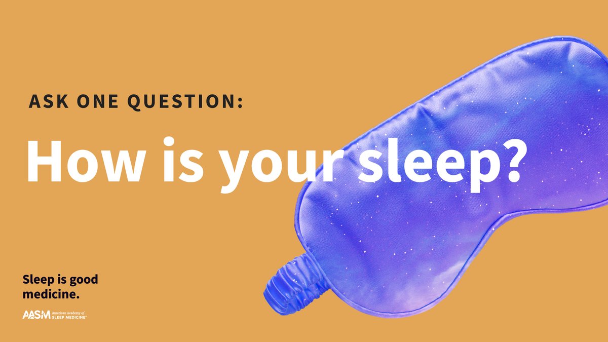 Do you ask your patients about their sleep? Healthy sleep is important because it’s when their bodies should be hard at work building immunity and preventing chronic diseases.

Find resources to help you talk to your patients about sleep: ow.ly/AtQP50PXPTE #AskOneQuestion
