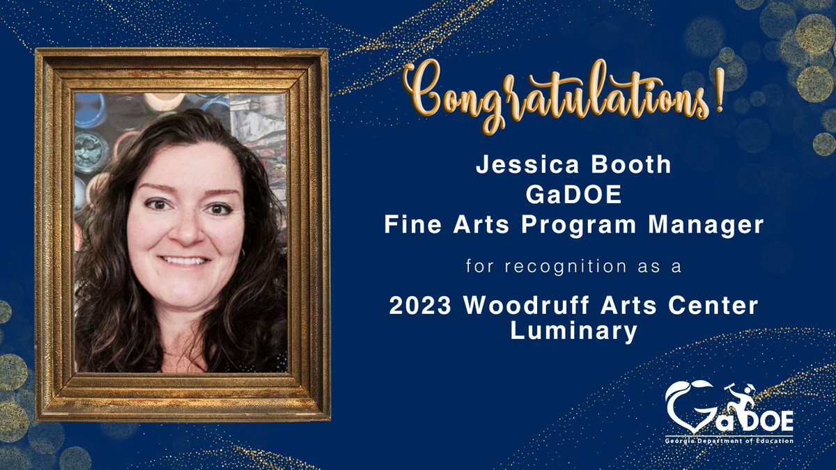 GaDOE Fine Arts Program Manager Jessica Booth was recognized by the Woodruff Arts Center for her contributions to the arts education community. 'I extend my sincerest congratulations to Jessica Booth on this well-deserved honor,' said Supt. Woods. More: madmimi.com/s/decea71