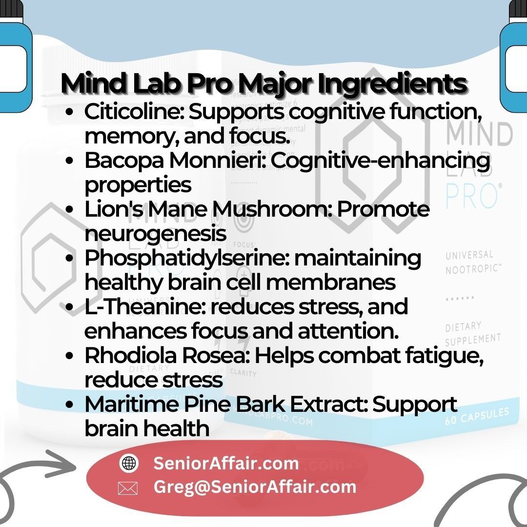 SeniorAffair's tweet image. Unlocking Optimal Brain Performance - A Mind Lab Pro Review: Unleash Your Cognitive Potential! 
For more information: buff.ly/490AQsS 
#MindLabPro #NootropicSupplements #CognitivePerformance #BrainEnhancement #EmpowerYourMind #BrainBoosters #FocusAndConcentration