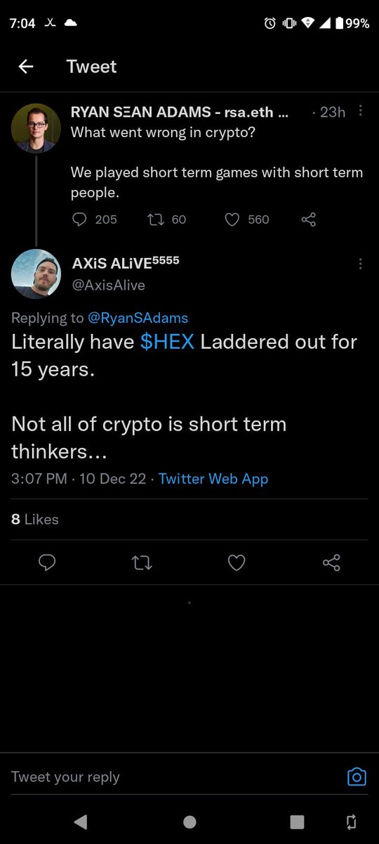 orion_kos's tweet photo. I went to go drop "How's your trade going?" but he's still slinging Hex hopium. #Dedinside https://t.co/vmlJBryE2t