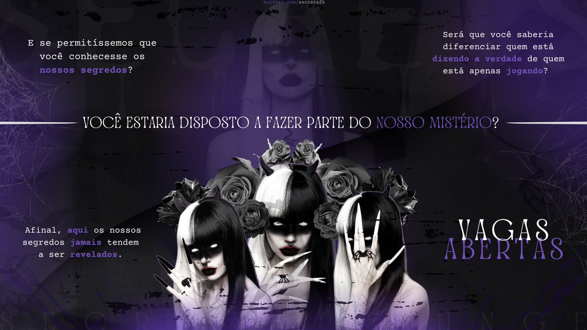 🕸️💀• 𝗛𝗮𝗹𝗹𝗼𝘄𝘀𝗲𝗰𝗿𝗲𝘁𝘀

Está pronto pra encarar nossa caixinha de segredos?

Aproveita a casinha com as 𝘃𝗮𝗴𝗮𝘀 𝗮𝗯𝗲𝗿𝘁𝗮𝘀 e curte pra desvendar o primeiro mistério.

Observe a luz piscando, sinta a brisa sombria e venha compartilhar seus segredos e travessuras.