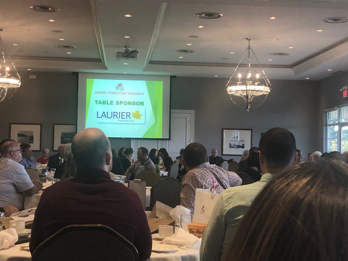 _beth_gurney's tweet photo. A definite theme developing this week: Access to nutritious food is an essential building block for success at school. Happy to kick off #ThriveWeek at @Laurier + to celebrate @BrantFFT's 25 yrs of universal access to healthy meals for children in Brantford, Brant & Six Nations. https://t.co/PKjBMKFkku