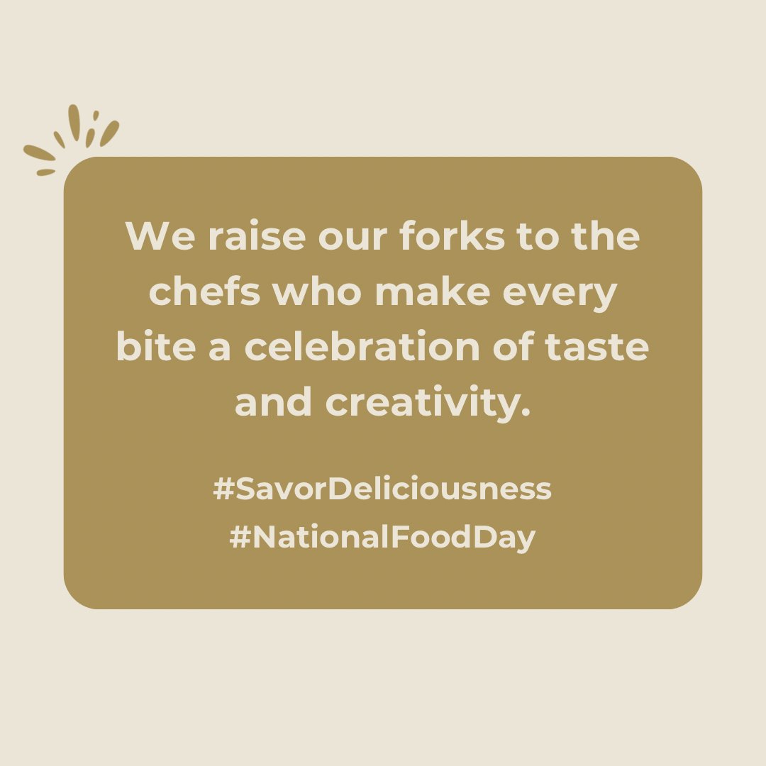 Happy National Food Day! Today, let’s celebrate the chefs who turn simple ingredients into culinary marvels. Cheers to the chefs who add zest to our lives, one dish at a time! 🍽️👨‍🍳👩‍🍳 #NationalFoodDay