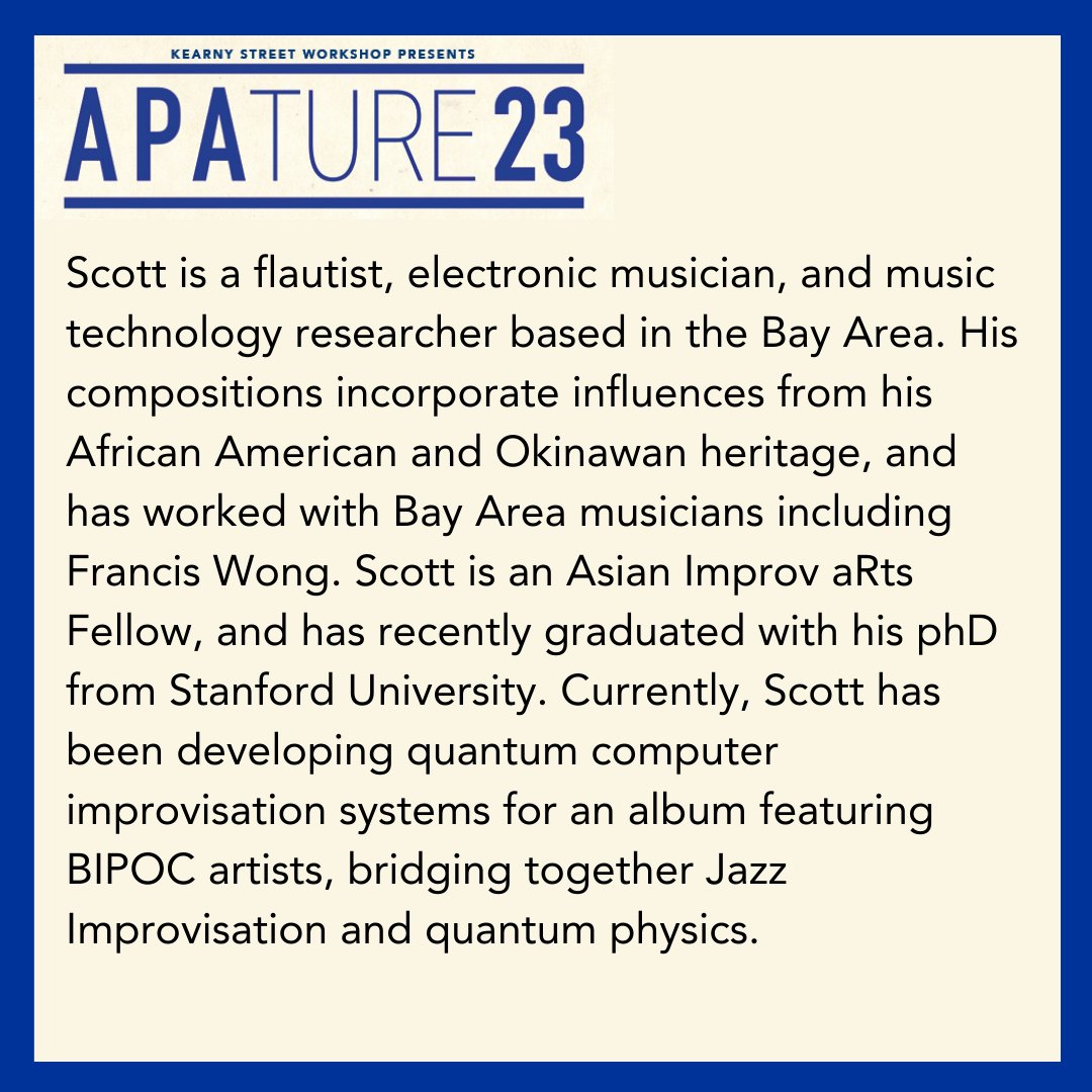 TOMORROW! Sonic Memories, APAture's music showcase is here! Come to @lionsdensf in Chinatown and meet our final showcase artist, flautist, electronic musician, and tech researcher, Scott Oshiro! Tix at link in bio!