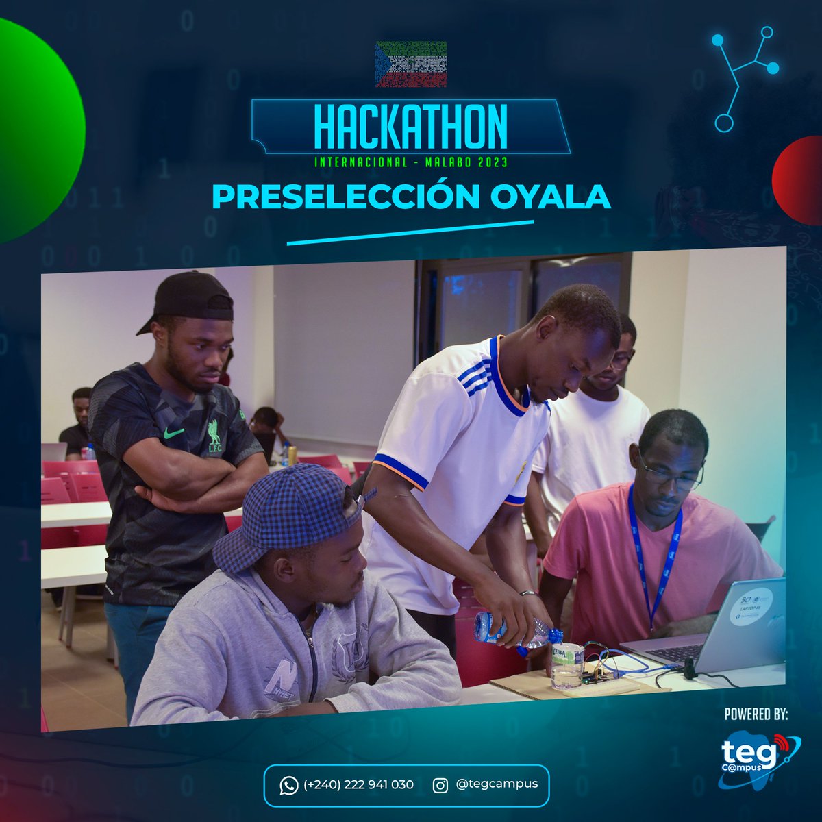 Más de 40 programadores y makers  estudiantes de la AAUCA y la INSTIC se han reunido en la @aauca__ para participar en la última preselección de los aspirantes a participar en el HACKATHON INTERNACIONAL MALABO 2023 previsto para el próximo mes de diciembre.