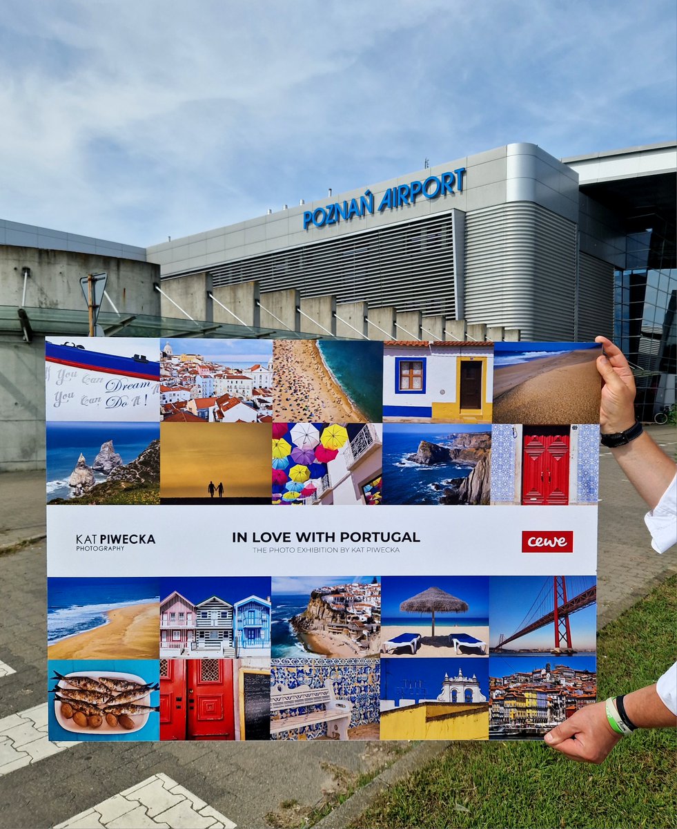 KatPiwecka's tweet photo. From today my exhibition IN LOVE WITH PORTUGAL has changed into the permanent exhibition at the POZNAŃ AIRPORT. It means you can see the photographs of Portugal on the wall every time you wait to drop off your baggage (at the baggage check-in point). https://t.co/ct9kSbbsch