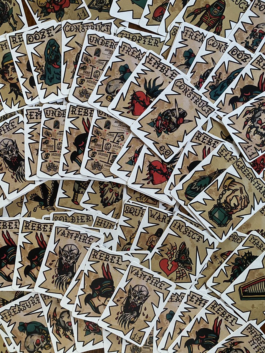 GemoNicholas's tweet image. what if i told you that i have a line of 70+ custom #mtg #token with #traditionaltattoo design coming soon on cardmarket? #tattoo #artist #magic #MagicTheGathering #mtgtoken
